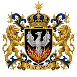 Aksum Imperial Phoenix and Lions Transparent.png